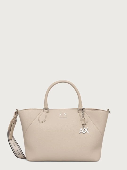 Zdjęcie produktu Armani Exchange torebka crossbody damska z imitacji skóry beżowy