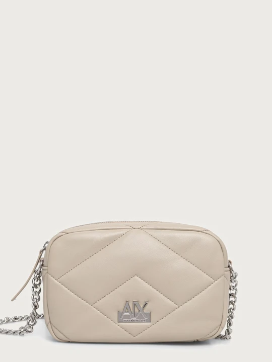 Zdjęcie produktu Armani Exchange torebka crossbody damska z imitacji skóry beżowy