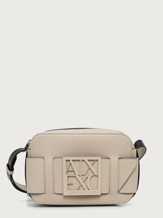 Zdjęcie produktu Armani Exchange torebka crossbody damska z imitacji skóry beżowy