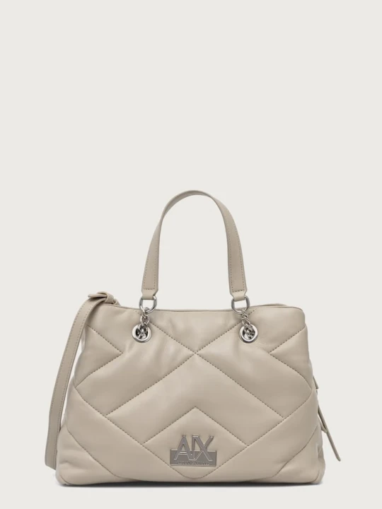 Zdjęcie produktu Armani Exchange torebka crossbody damska z imitacji skóry beżowy