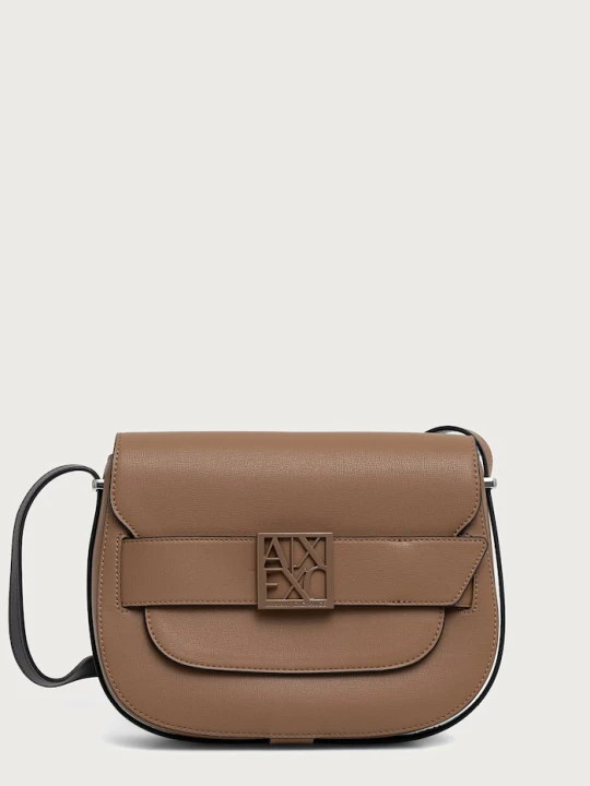 Zdjęcie produktu Armani Exchange torebka crossbody damska z imitacji skóry brązowy