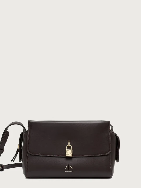 Zdjęcie produktu Armani Exchange torebka crossbody damska z imitacji skóry brązowy