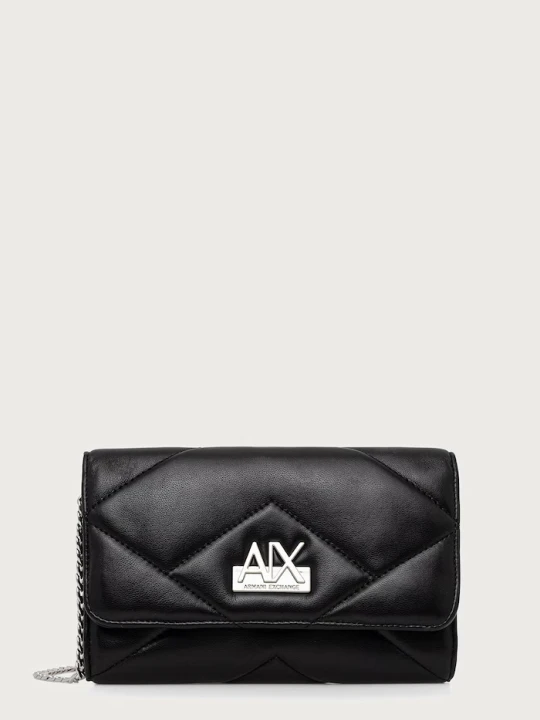 Zdjęcie produktu Armani Exchange torebka crossbody damska z imitacji skóry czarny