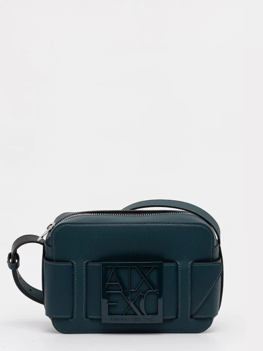 Zdjęcie produktu Armani Exchange torebka crossbody damska z imitacji skóry turkusowy