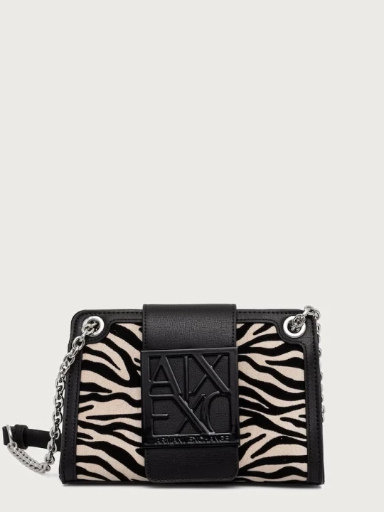 Zdjęcie produktu Armani Exchange torebka crossbody damska z imitacji zamszu czarny