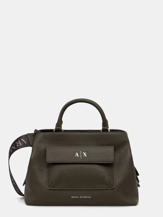 Zdjęcie produktu Armani Exchange torebka damska z imitacji skóry zielony