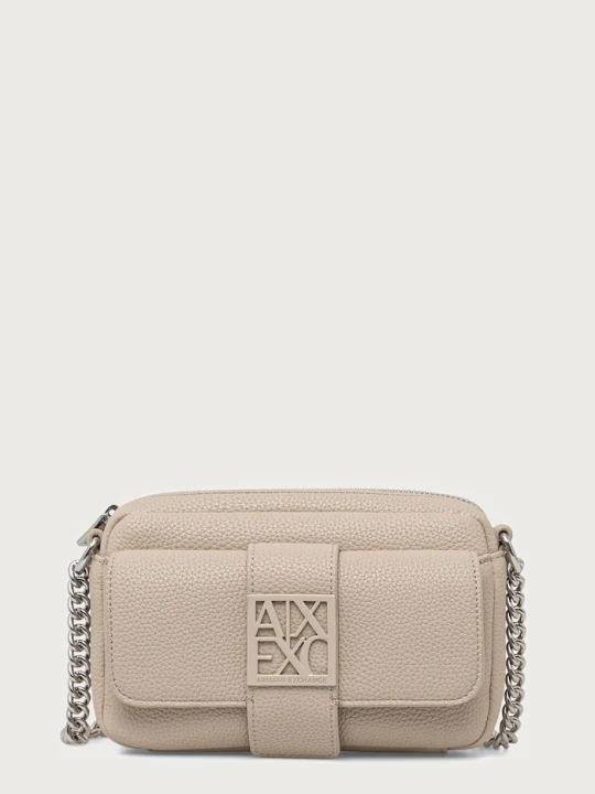 Zdjęcie produktu Armani Exchange torebka damska z imitacji skóry beżowy