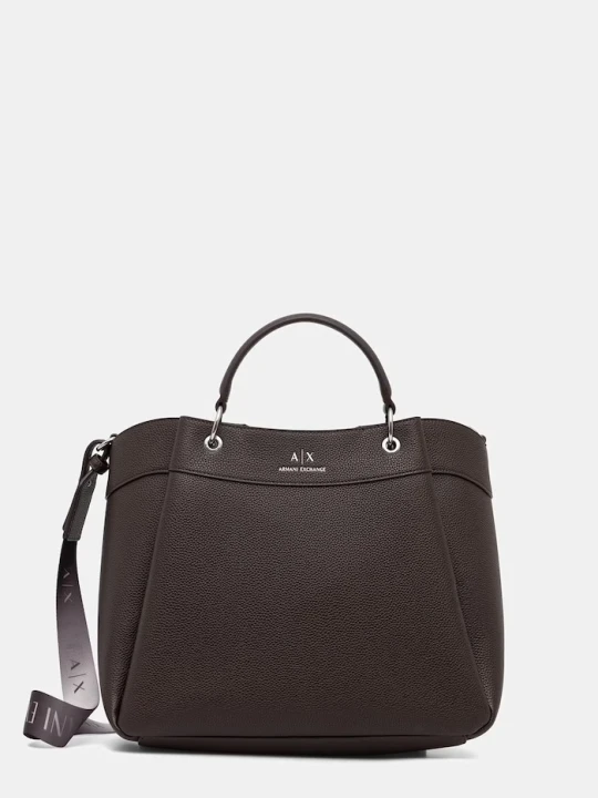 Zdjęcie produktu Armani Exchange torebka damska z imitacji skóry brązowy