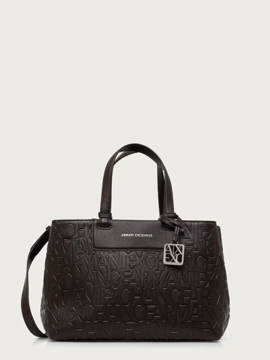 Zdjęcie produktu Armani Exchange torebka damska z imitacji skóry brązowy