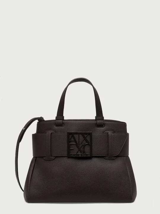 Zdjęcie produktu Armani Exchange torebka damska z imitacji skóry brązowy