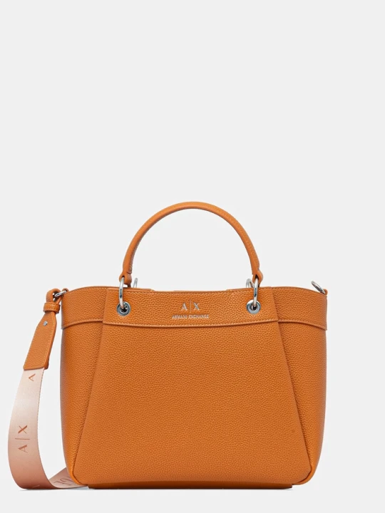 Zdjęcie produktu Armani Exchange torebka damska z imitacji skóry pomarańczowy
