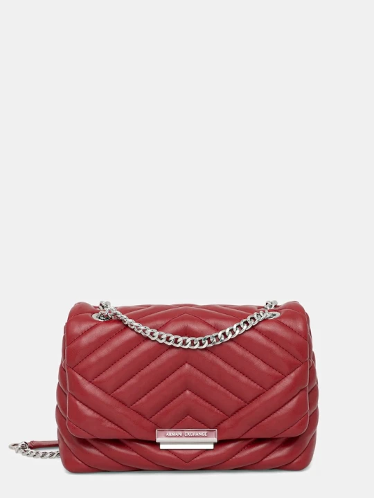 Zdjęcie produktu Armani Exchange torebka crossbody damska z imitacji skóry czerwony