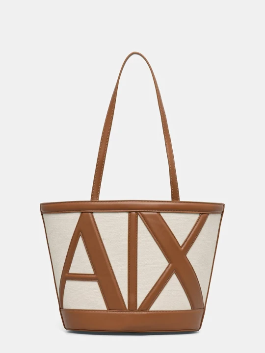 Zdjęcie produktu Armani Exchange torebka shopper damska beżowy
