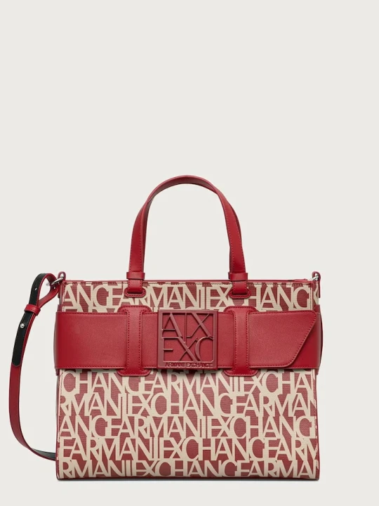 Zdjęcie produktu Armani Exchange torebka shopper damska czerwony