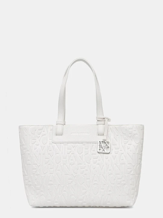 Zdjęcie produktu Armani Exchange torebka shopper damska z imitacji skóry biały