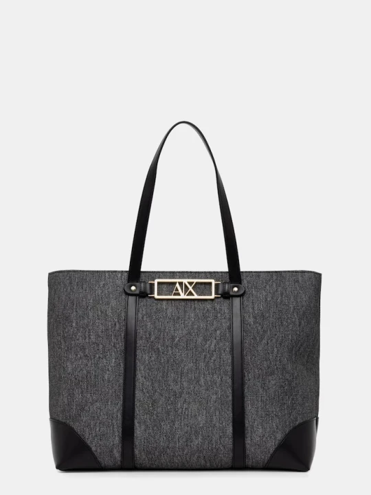 Zdjęcie produktu Armani Exchange torebka shopper damska z imitacji skóry czarny