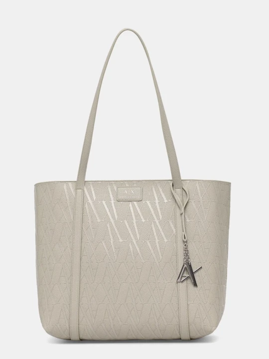 Zdjęcie produktu Armani Exchange torebka shopper damska z imitacji skóry zielony