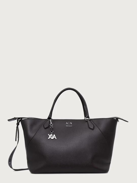 Zdjęcie produktu Armani Exchange torebka shopper damska z imitacji skóry brązowy