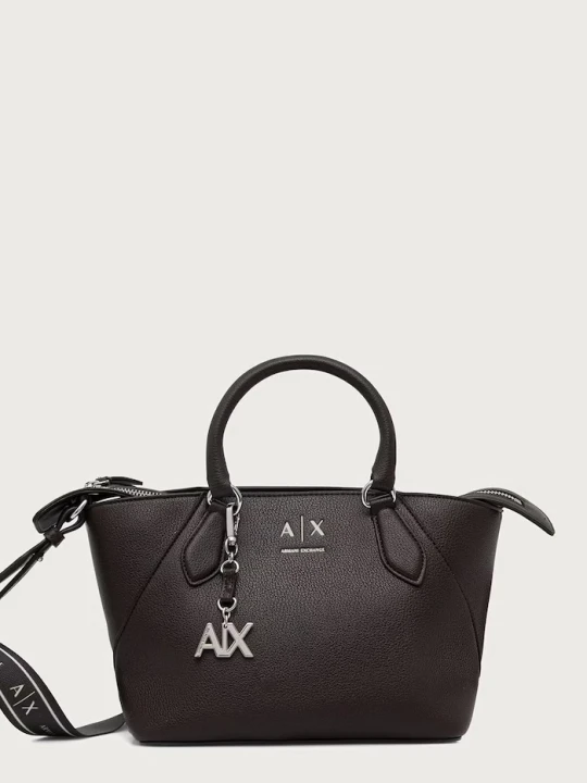Zdjęcie produktu Armani Exchange torebka shopper damska z imitacji skóry brązowy