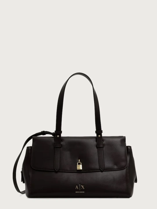Zdjęcie produktu Armani Exchange torebka shopper damska z imitacji skóry brązowy