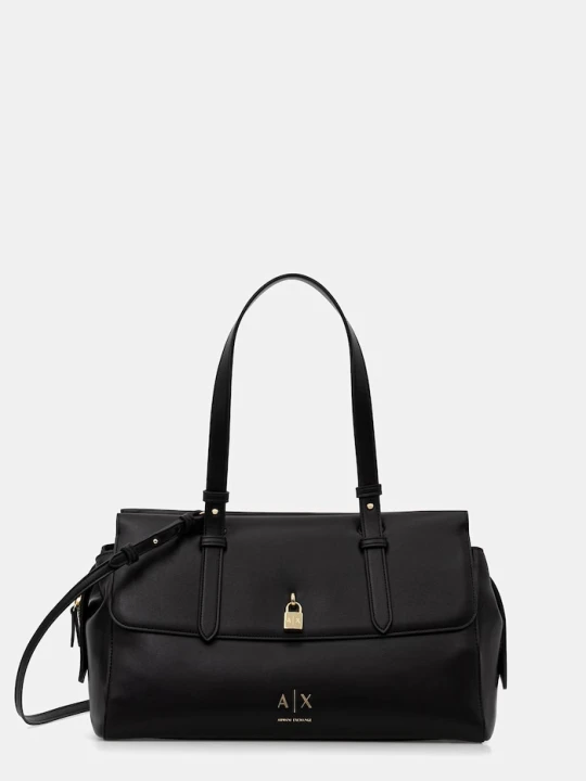 Zdjęcie produktu Armani Exchange torebka shopper damska z imitacji skóry czarny
