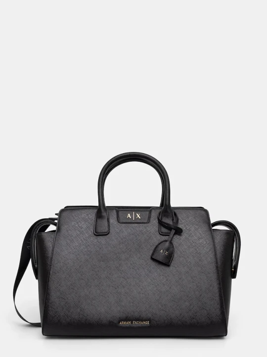 Zdjęcie produktu Armani Exchange torebka shopper damska z imitacji skóry czarny