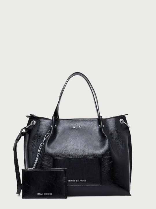 Zdjęcie produktu Armani Exchange torebka shopper damska z imitacji skóry czarny