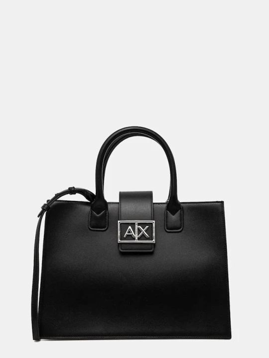 Zdjęcie produktu Armani Exchange torebka shopper damska z imitacji skóry czarny