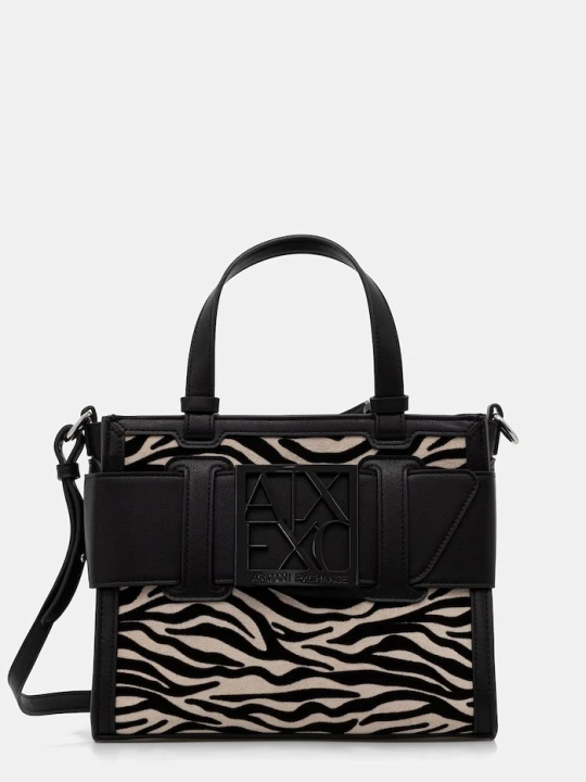 Zdjęcie produktu Armani Exchange torebka tote damska z imitacji skóry czarny