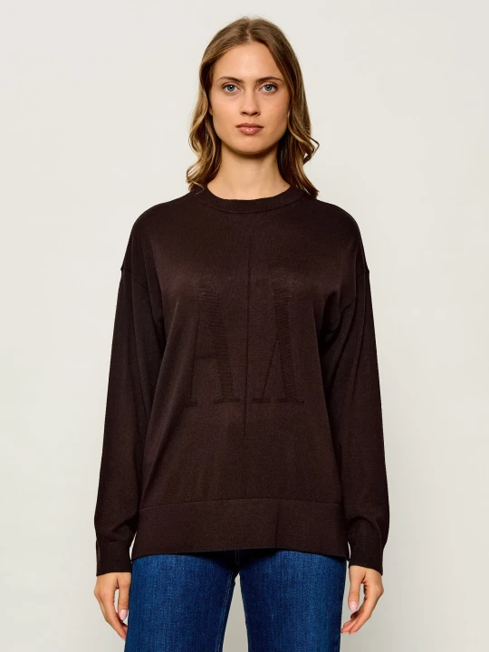 Zdjęcie produktu Armani Exchange Wełniany sweter | Regular Fit brązowy