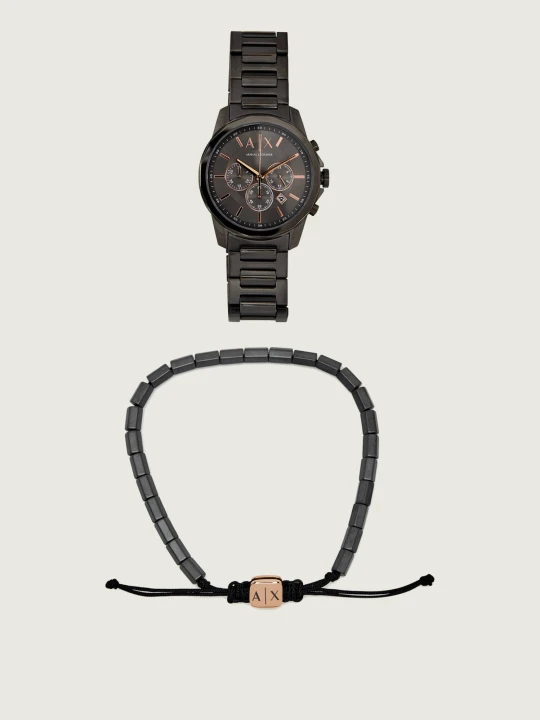 Zdjęcie produktu Armani Exchange Zegarek + bransoleta Banks Chronograph AX7170SET grafitowy