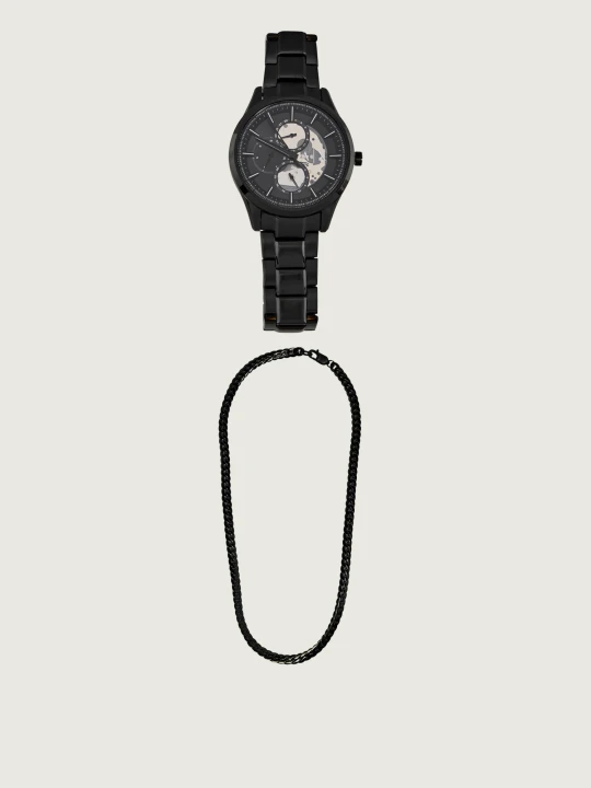 Zdjęcie produktu Armani Exchange Zegarek + bransoleta Dante AX7160SET grafitowy