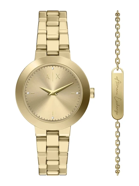 Zdjęcie produktu Armani Exchange zegarek damski Jackie złoty