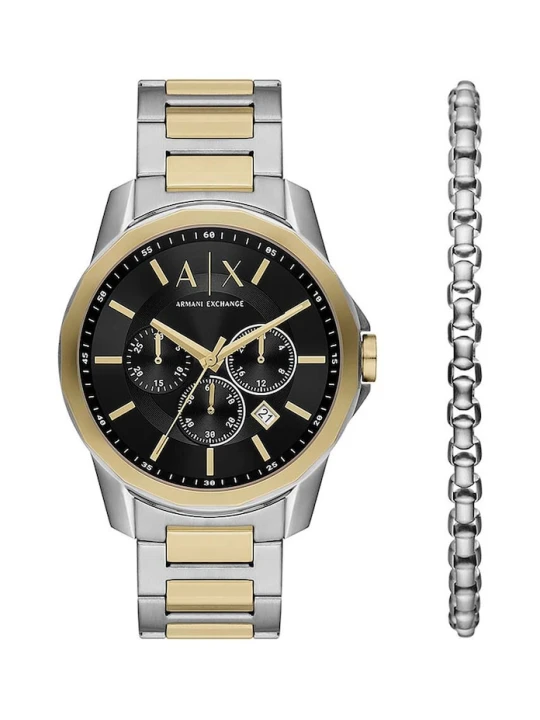 Zdjęcie produktu Armani Exchange zegarek i bransoletka czarny