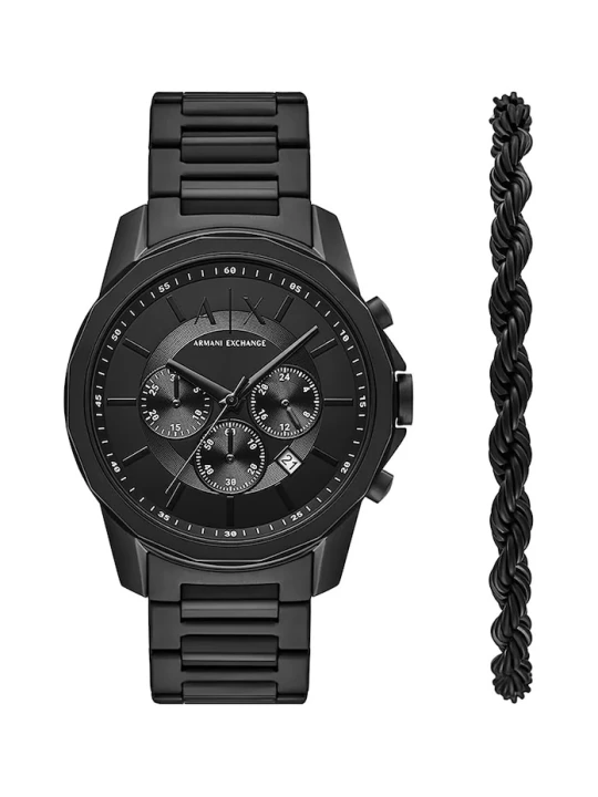 Zdjęcie produktu Armani Exchange zegarek i bransoletka czarny