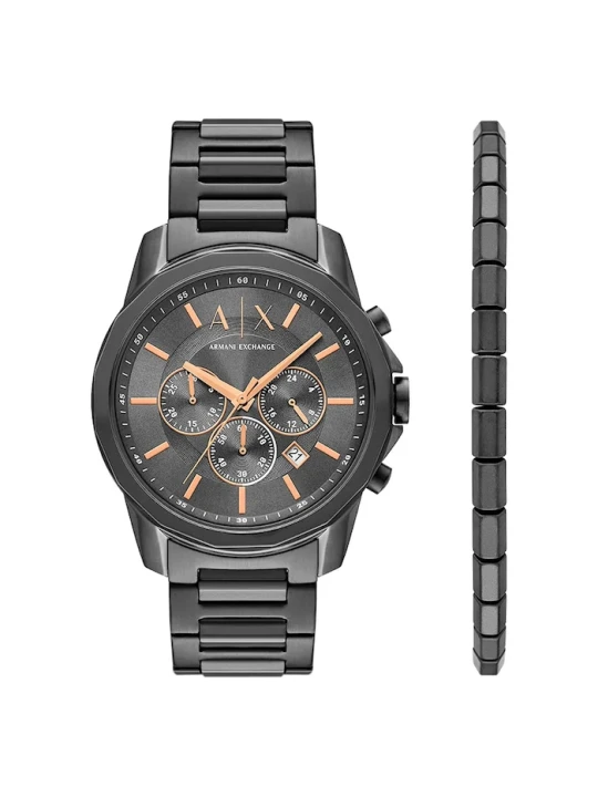 Zdjęcie produktu Armani Exchange zegarek i bransoletka czarny