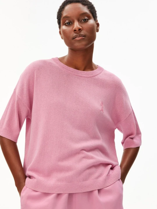Zdjęcie produktu ARMEDANGELS koszula z dzianiny z zawartością lnu - SL Linen Blend Kobiety różowy