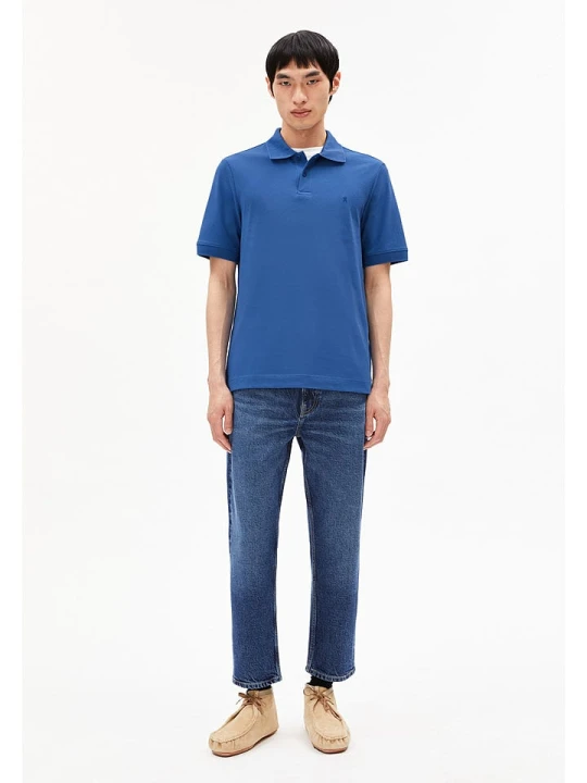 Zdjęcie produktu armedangels Koszulka polo "Maario" w kolorze niebieskim rozmiar: M