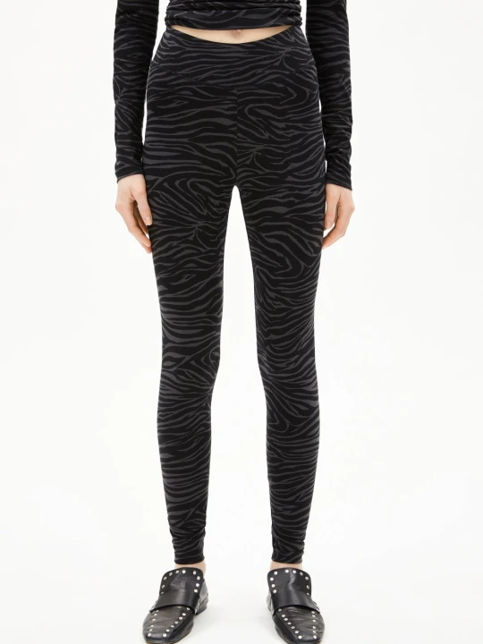 Zdjęcie produktu ARMEDANGELS Legginsy - Faribaa Zebraraa Kobiety Bawełna czarny | szary