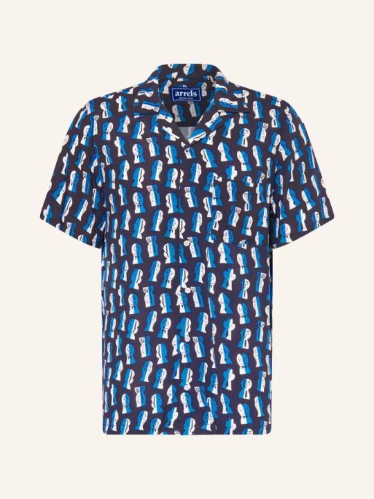 Zdjęcie produktu Arrels Barcelona Koszula Z Klapami Navy Papier Decoupe × Severin Millet Comfort Fit blau granatowy
