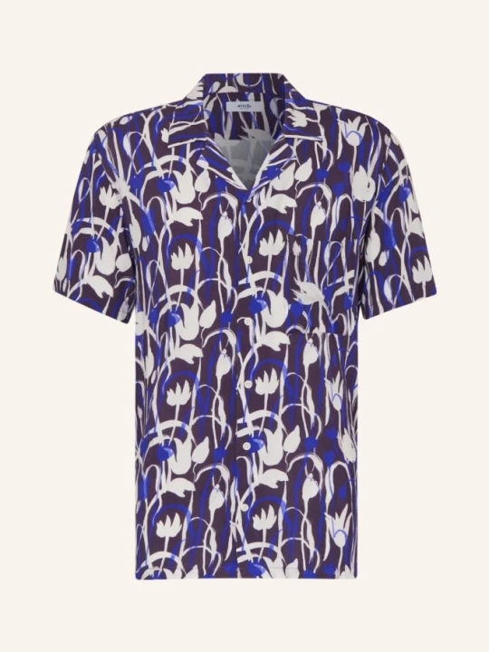 Zdjęcie produktu Arrels Barcelona Koszula Z Klapami Purple Tulips × Cecilia Carlsted Comfort Fit blau
