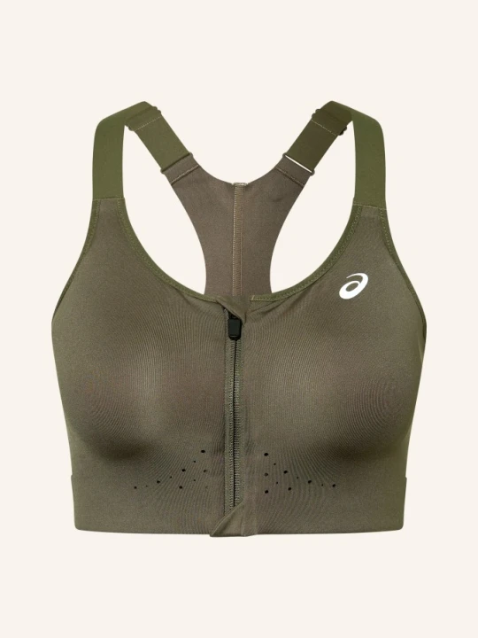 Zdjęcie produktu Asics Biustonosz Sportowy Road Combination Zip gruen OLIWKOWY