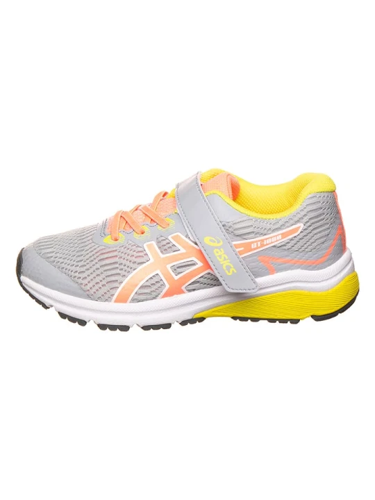 Zdjęcie produktu asics Buty "GT-1000 8 PS" w kolorze szaro-pomarańczowo-żółtym do biegania rozmiar: 27