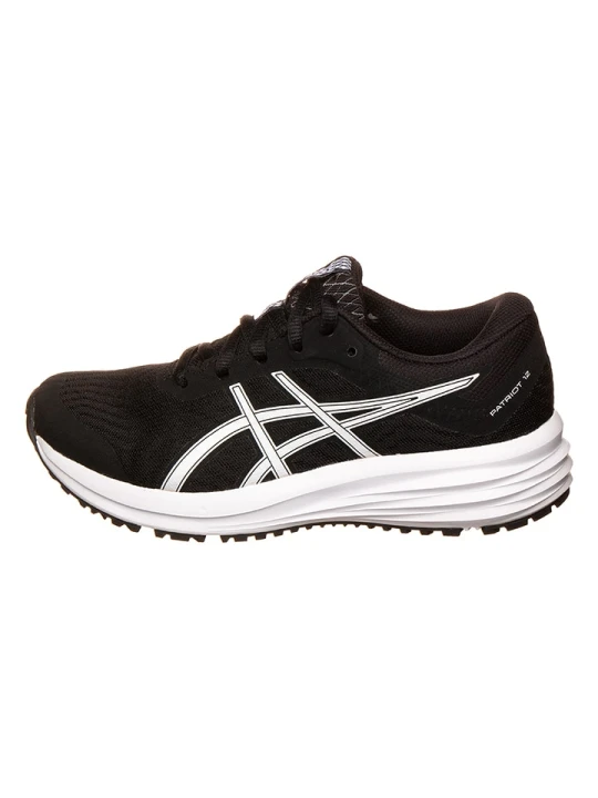 Zdjęcie produktu asics Buty "PATRIOT 12 GS" w kolorze czarno-białym do biegania rozmiar: 32, 5