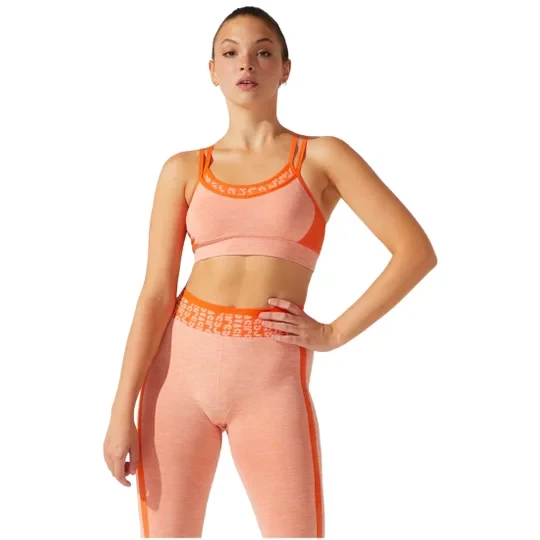 Zdjęcie produktu Asics Cropped Logo Seamless Bra 2032B791-800, Damskie, Pomarańczowe, biustonosze sportowe, poliester, rozmiar: S