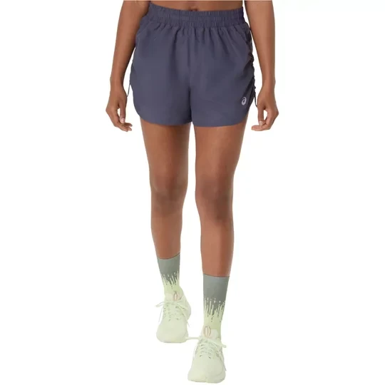 Zdjęcie produktu ASICS Nagino Run Adjustable 4IN Short 2012D141-500, Damskie, Fioletowe, spodenki, poliester, rozmiar: L
