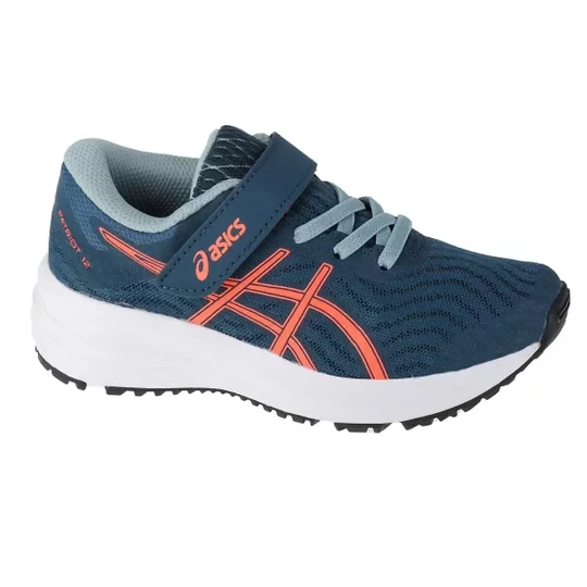 Zdjęcie produktu Asics Patriot 12 PS 1014A138-400, Dla chłopca, Niebieskie, buty do biegania, przewiewna siateczka, rozmiar: 27