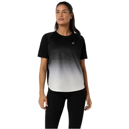 Zdjęcie produktu ASICS Road Fade SS Top 2012D420-001, Damskie, Czarne, t-shirty, poliester, rozmiar: L