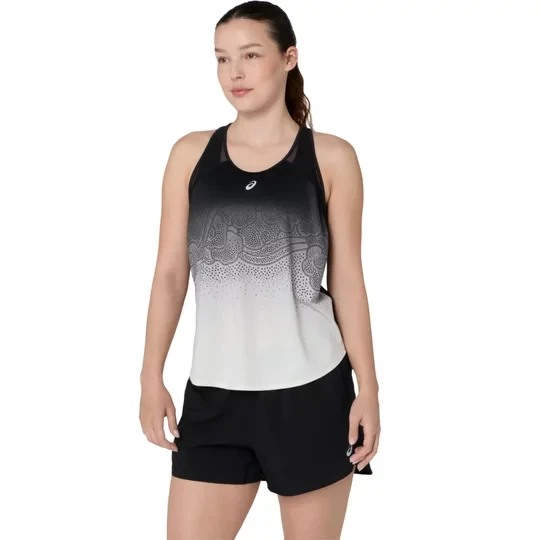 Zdjęcie produktu ASICS Road Fade Tank 2012D429-001, Damskie, Czarne, t-shirty, poliester, rozmiar: L