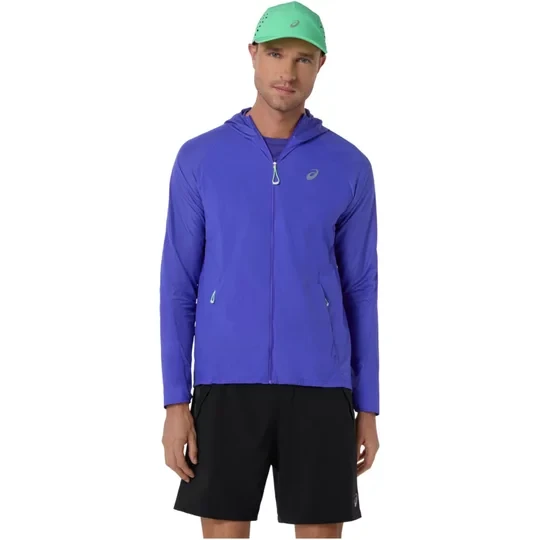 Zdjęcie produktu ASICS Road Packable Jacket 2011D084-403, Męskie, Niebieskie, kurtki, nylon, rozmiar: L